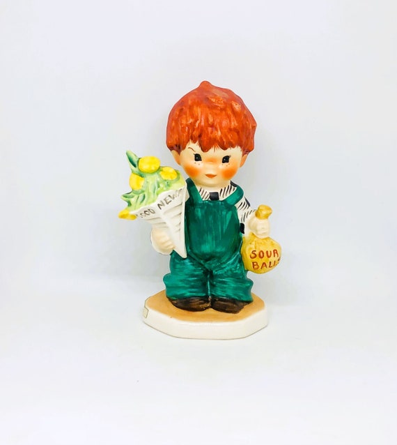 Vintage Goebel, Redhead Boy Figurine, Redhead Series, Good News, Flowers  Sour Balls, W Germany, Red Head Boy Green Pants, Vintage 1958. -  Canada