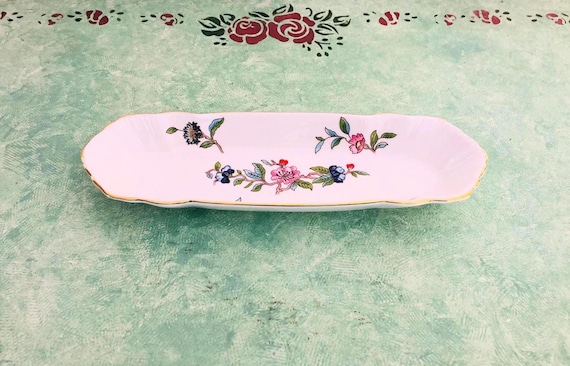 Vintage Aynsley Bone China Pin Dish: Pembroke Pattern Tray