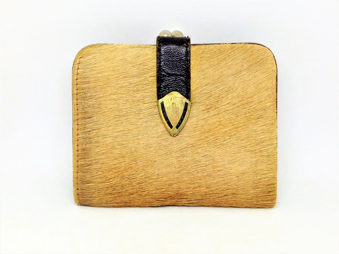 Vintage Wallet, Real Cow Hair Wallet, Genuine Laether Wallet, Ladies