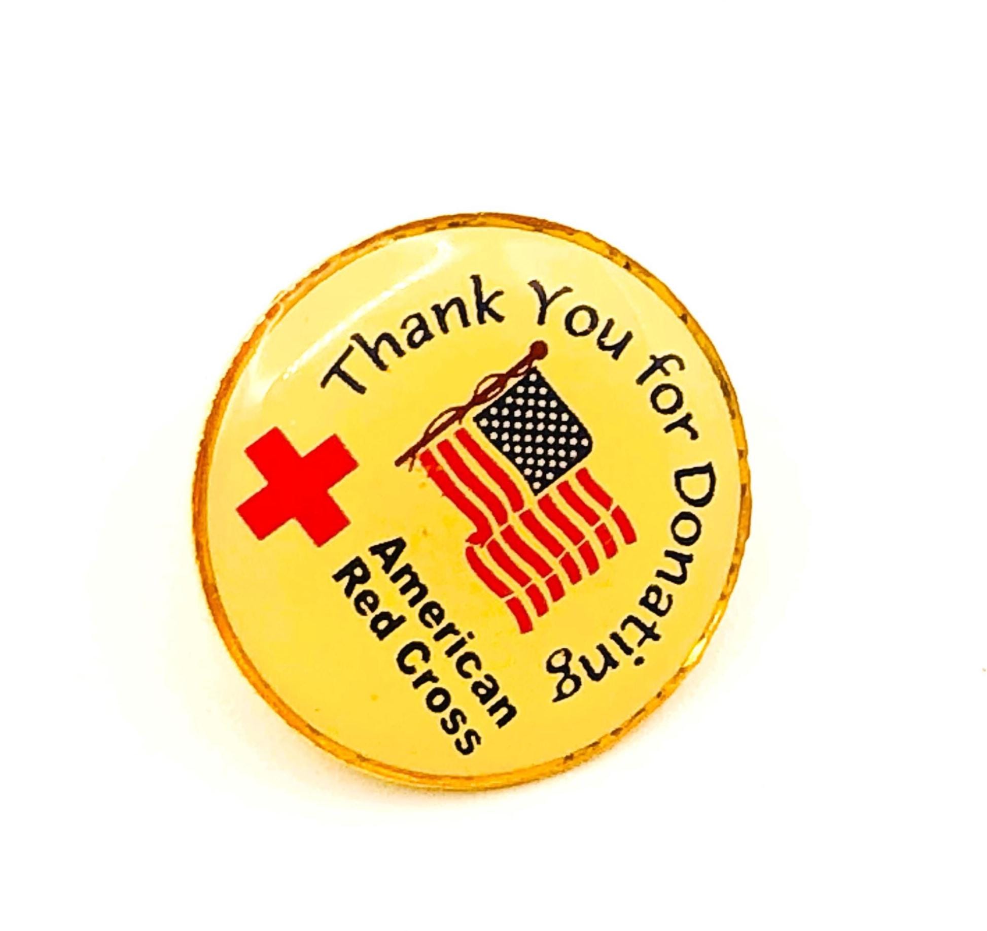 Vintage Red Cross Pin - Etsy