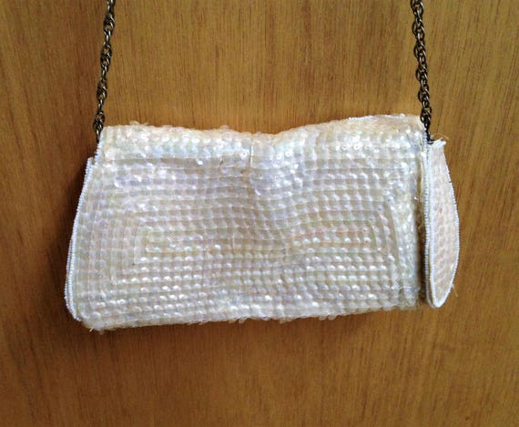 Vintage La Regale, Ivory Beaded Evening Bag, Ivor… - image 7