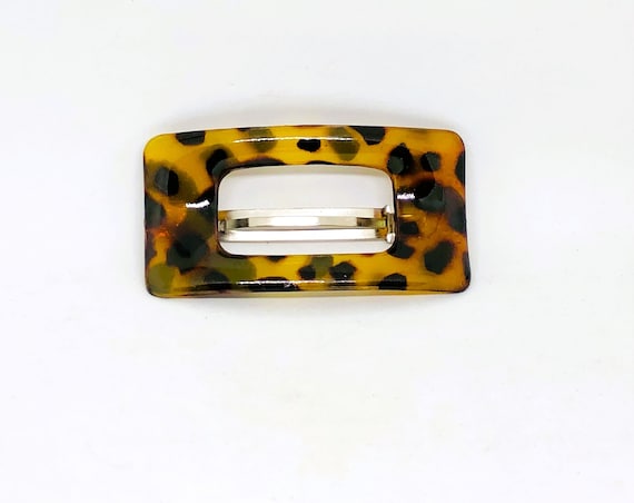 Vintage Barrette, Hair Clip, Tortoise Barrette, F… - image 1