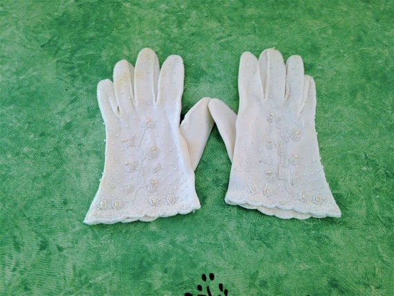 Vintage Communion Gloves, White Communion Gloves,… - image 2