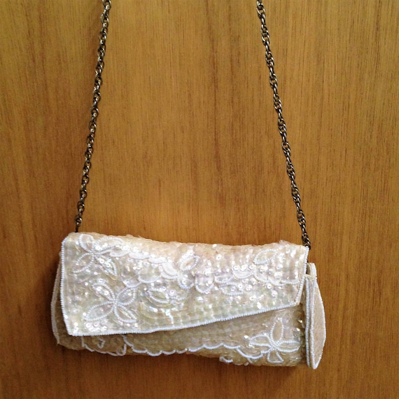 Vintage La Regale, Ivory Beaded Evening Bag, Ivor… - image 3