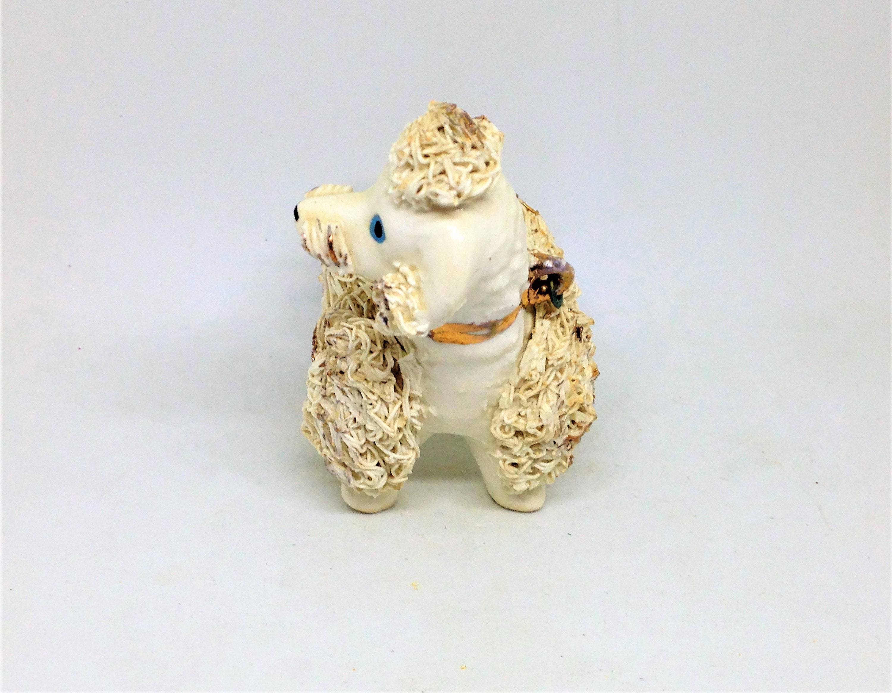 ヴィンテージ スパゲッティ 磁器製 プードル 置物 - 日本製 プードル