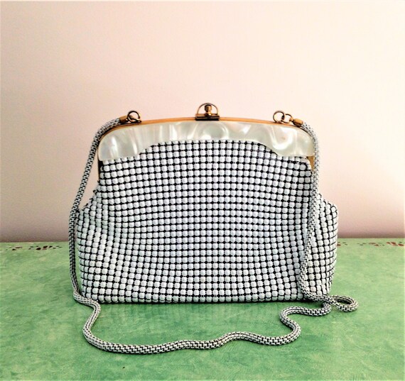 Vintage Mesh Handbag, White Mesh Handbag, House o… - image 2