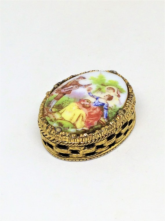 Victorian Cabochon, Victorian Couple Pendant, Vic… - image 5