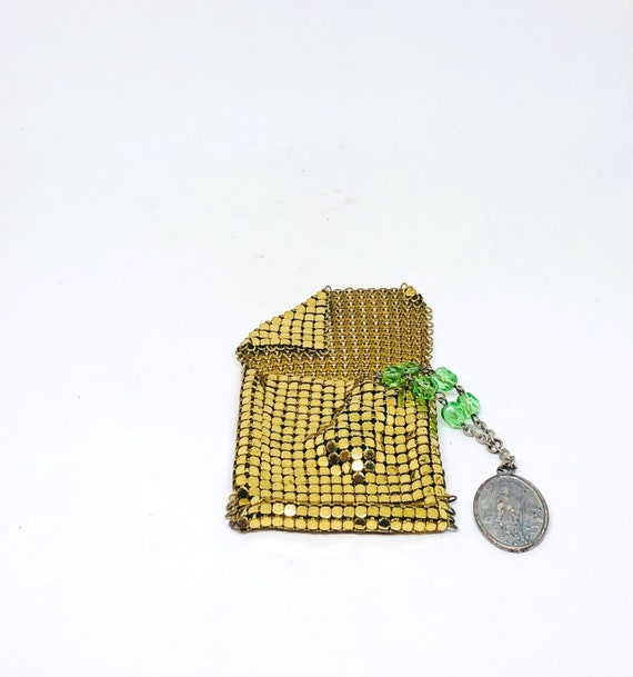 Vintage Mesh Purse, Gold Mesh, Envelope Pocket, Me