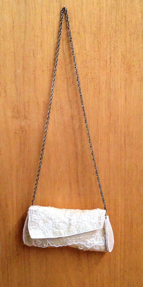 Vintage La Regale, Ivory Beaded Evening Bag, Ivor… - image 1