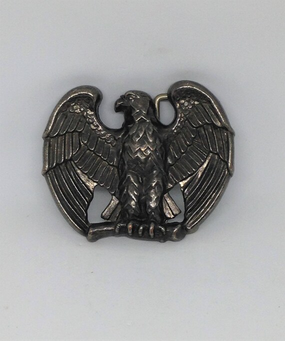 NEW 3-D EAGLE WILDLIFE MOUNTAIN SILVER BIRD BELT BUCKLE