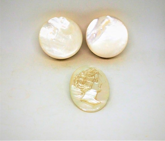 Vintage Mother of Pearl Lot, Celluloid Box, MOP P… - image 4