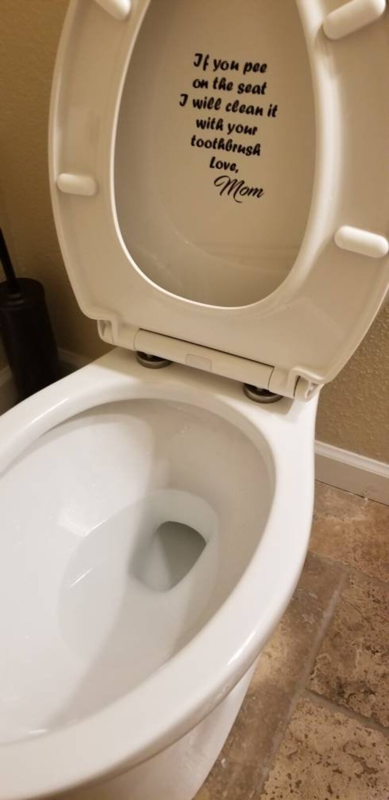 Toilet Vinyl Decal That is Perfect for Your Bathroom Decor Etsy