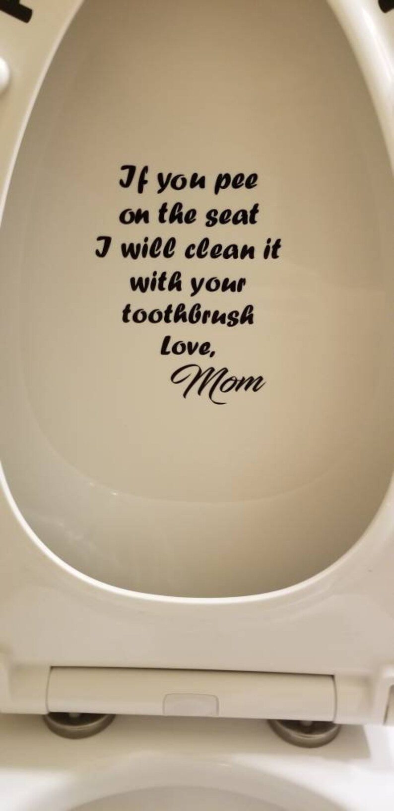 Toilet Vinyl Decal That is Perfect for Your Bathroom Decor Etsy