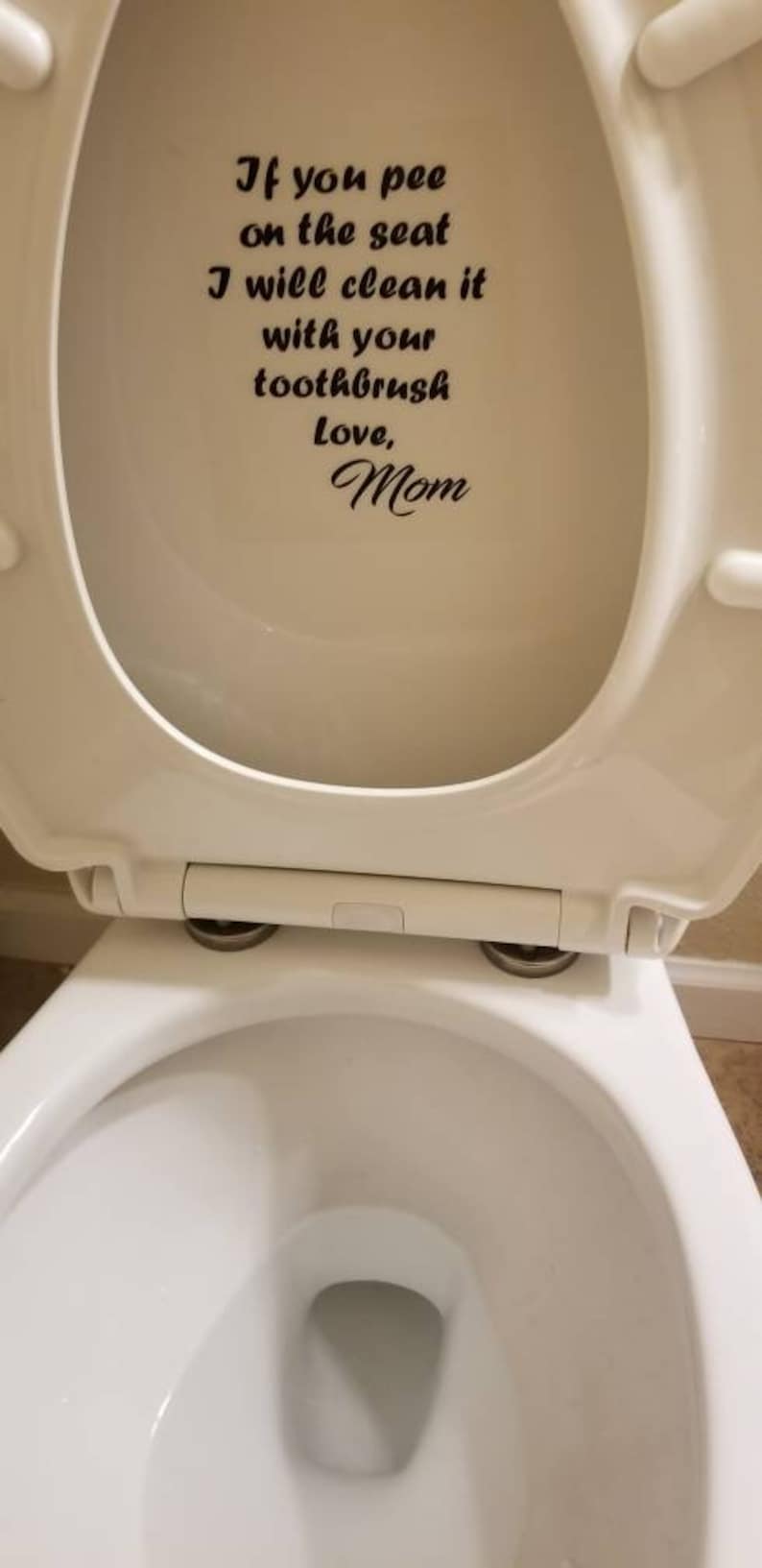 Toilet Vinyl Decal That is Perfect for Your Bathroom Decor Etsy