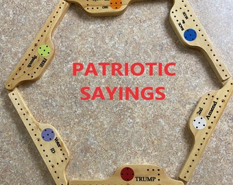 Pegs and Jokers PATRIOTIC  6 player FREE SHIPPING!