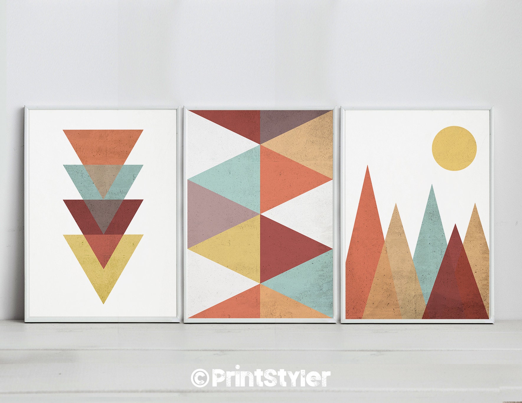 Geometric Art Prints Geometric Wall Art Geometric Art Nordic Etsy