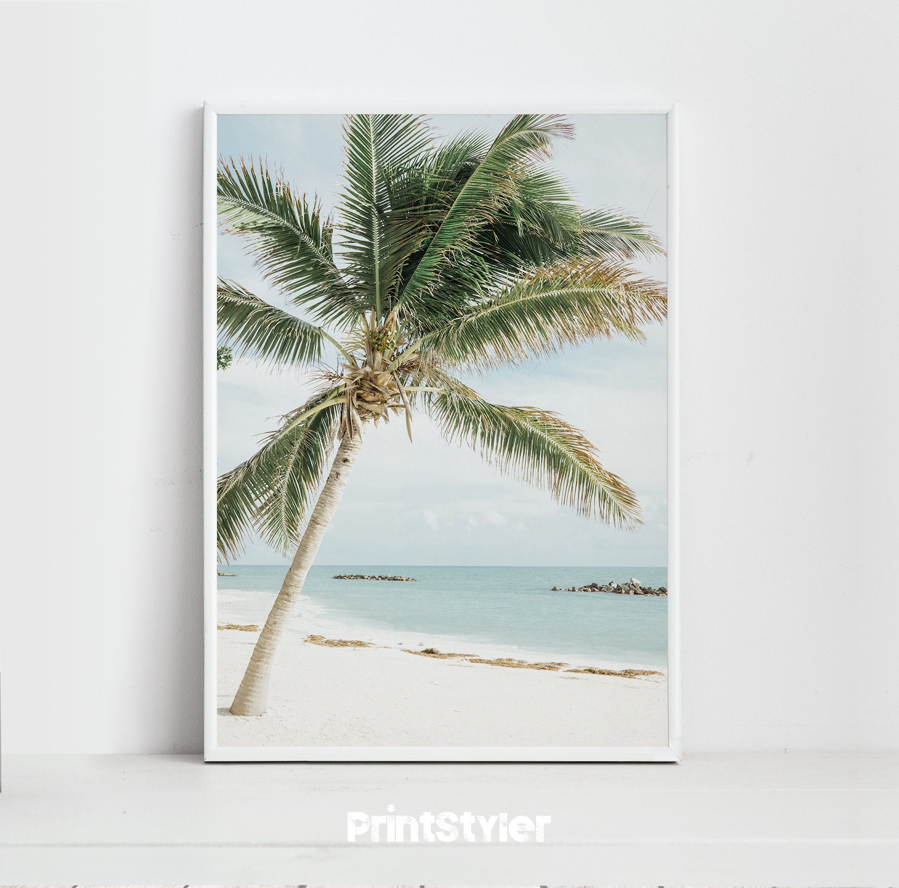 Palm Tree Wall Art Palm Tree Print Palm Tree Art Tropical Etsy