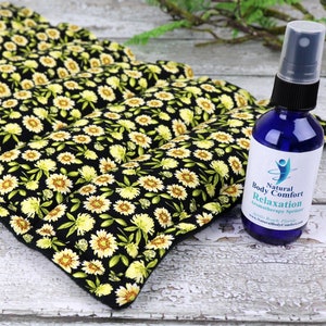 Heating Pad for Comfort, Relief & Relaxation. Large Flax-Rice Heat Pack. Microwave for Heat Therapy or Chill for Cooling Relief.