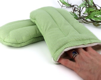 Heat Therapy Hand Warming Mitts for Pain Relief. Microwave Heating Pad for Arthritis, Carpal Tunnel or Relaxation Gift. (Set of 2)