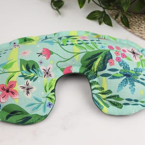 Weighted Eye Pillow filled with Flaxseed & Rice. Microwave Heating Pad or Cool Compress. Self Care, Yoga Eye Pillow, FREE Shipping! 9- Tropical Comfort