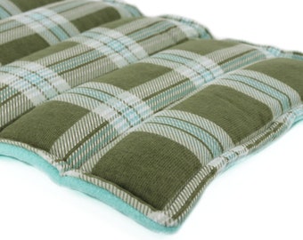 Large 17 x 10" Microwave Heating Pad for Relaxation and Comfort. Natural Flax Rice Blend Provides a Moist Therapeutic Heat