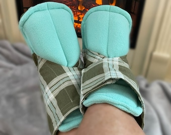 Microwave Foot Warming Booties for Cold or Painful Feet & Relaxation. (Set of 2) FREE Shipping!