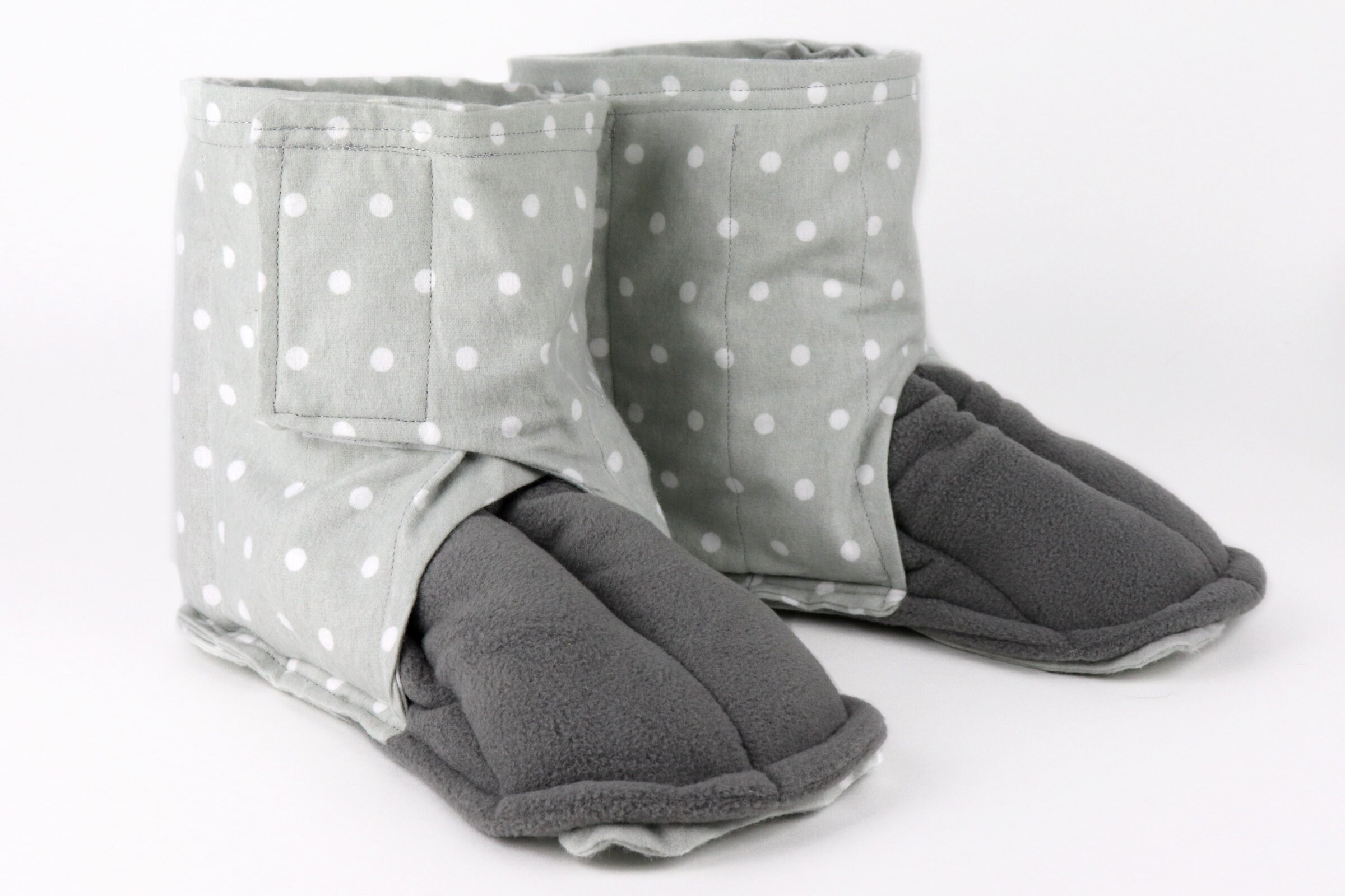 Microwavable Heated Slipper Booties. Heating Pad for Foot Pain Etsy