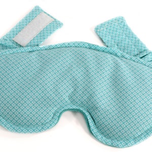 Eye & Sinus Rice Heating Pad or Cool Pack for Relief Great Spa Gift for Her Eye Pillow includes adjustable Straps. 6- Aqua Reprieve