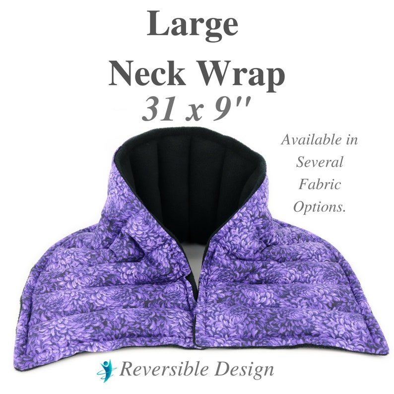 Heated Neck Wrap for Natural Relief and Discomfort. Microwavable Flax Heating Pad. image 3