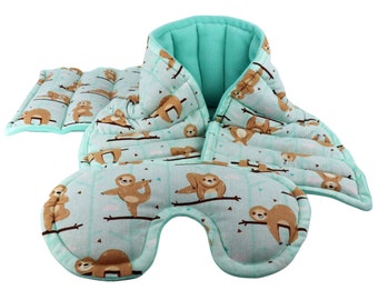 Relaxation & Comfort Gift Set. Heated Neck Wrap, Large Heating Pad, Eye Pillow. Microwave for Heat Therapy or Chill!