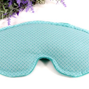 Weighted Eye Pillow filled with Flaxseed & Rice. Microwave Heating Pad or Cool Compress. Self Care, Yoga Eye Pillow, FREE Shipping! 5- Aqua Reprieve