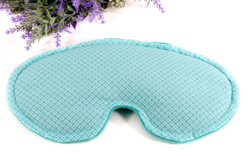 Weighted Eye Pillow filled with Flaxseed & Rice. Microwave Heating Pad or Cool Compress. Self Care, Yoga Eye Pillow, FREE Shipping! 5- Aqua Reprieve