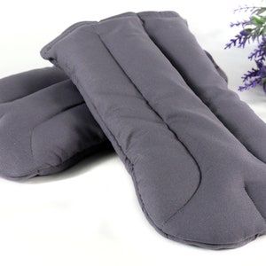 Heat Therapy Hand Warming Mitts for Discomfort & Relief. Microwave Heating Pad for the Entire Hand Set of 2 7- Solid Gray