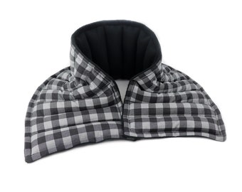 Microwavable Heating Pad for Neck Discomfort. Spa Relaxation Gift. Aromatherapy Neck Warmer - Natural Heat Therapy Flax and Rice Bag.