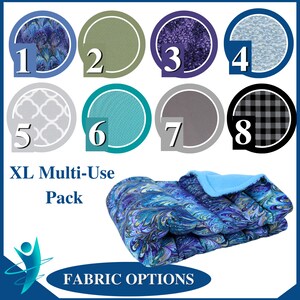 XL Extra Large Heating Pad. Flax & Rice Body Warmer. Reusable Microwave Hot Cold Pack. image 2