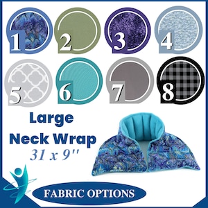 Heated Neck Wrap for Natural Relief and Discomfort. Microwavable Flax Heating Pad. image 2