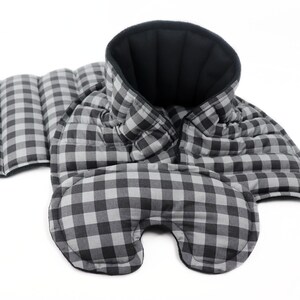 Coffret cadeau détente de 3. tour de cou pour micro-ondes, grand coussin chauffant et oreiller pour les yeux. 4- Buffalo Check