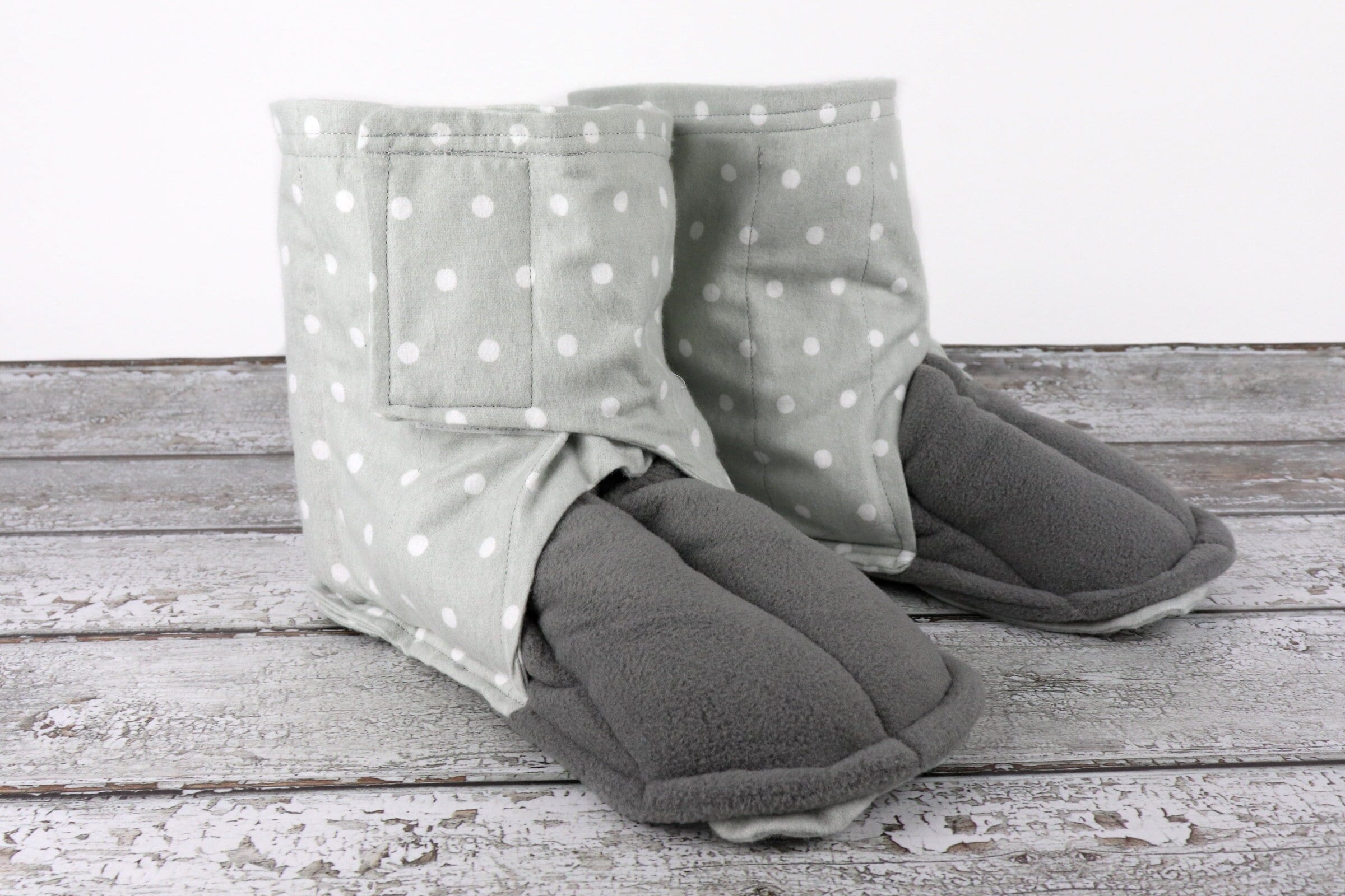 Microwavable Heated Slipper Booties. Heating Pad for Foot Pain Etsy