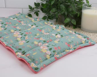 Microwave Heating Pad for Relief, Muscle Discomfort and Relaxation. Reusable Flax-Rice Heat Pack (Size & Fabric Options)