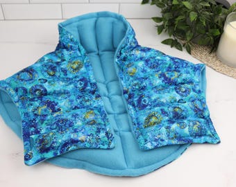 Microwavable Rice Heating Pad for Neck & Shoulder Pain, Discomfort and Relaxation.