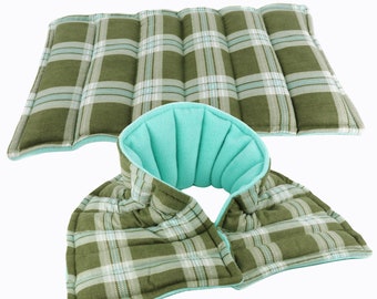 Neck Heating Pad Gift Set for Relief & Relaxation. Microwave Hot Pack for Moist Therapeutic Heat. Neck Wrap with matching Multi-use Pack!