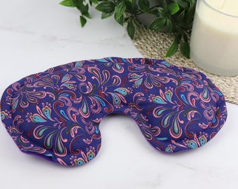 Weighted Eye Pillow filled with Flaxseed & Rice. Microwave Heating Pad or Cool Compress. Self Care, Yoga Eye Pillow, FREE Shipping!