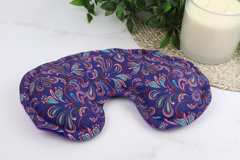 Weighted Eye Pillow filled with Flaxseed & Rice. Microwave Heating Pad or Cool Compress. Self Care, Yoga Eye Pillow, FREE Shipping! image 1