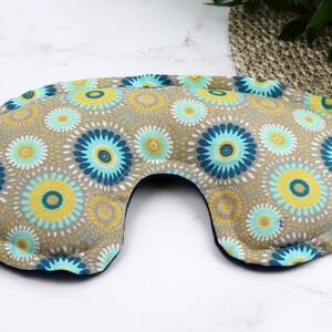 Weighted Eye Pillow filled with Flaxseed & Rice. Microwave Heating Pad or Cool Compress. Self Care, Yoga Eye Pillow, FREE Shipping! 6- Restful Medallion
