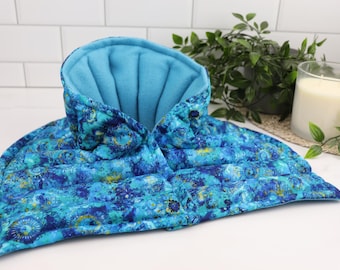 Heated Neck Wrap for Natural Relief and Discomfort. Microwavable Flax Heating Pad.