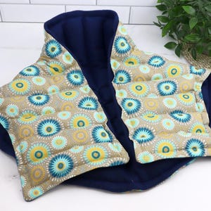 Rice Heating Pad for Neck, Shoulder and Back. Microwavable XL Flax and Rice filled Wrap with Soothing Moist Heat for Relaxation and Comfort!