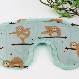 Weighted Eye Pillow filled with Flaxseed & Rice. Microwave Heating Pad or Cool Compress. Self Care, Yoga Eye Pillow, FREE Shipping! 7- Yoga Sloth
