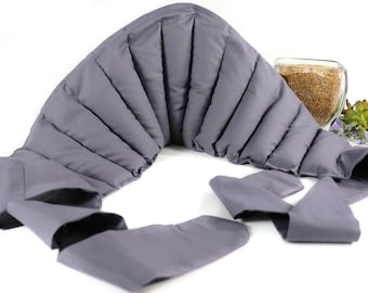Lumbar and Back, Microwave Heating Pad. Relief and Relaxation Gift. Microwavable Flaxseed Rice Bag