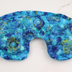 Weighted Eye Pillow filled with Flaxseed & Rice. Microwave Heating Pad or Cool Compress. Self Care, Yoga Eye Pillow, FREE Shipping! 1- Blue Calm