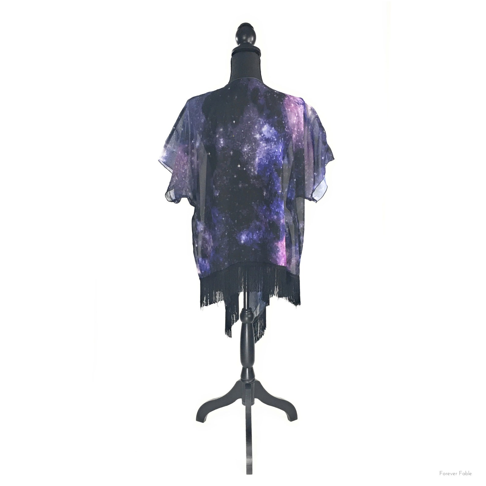 BLUE GALAXY KIMONO OVERLAY